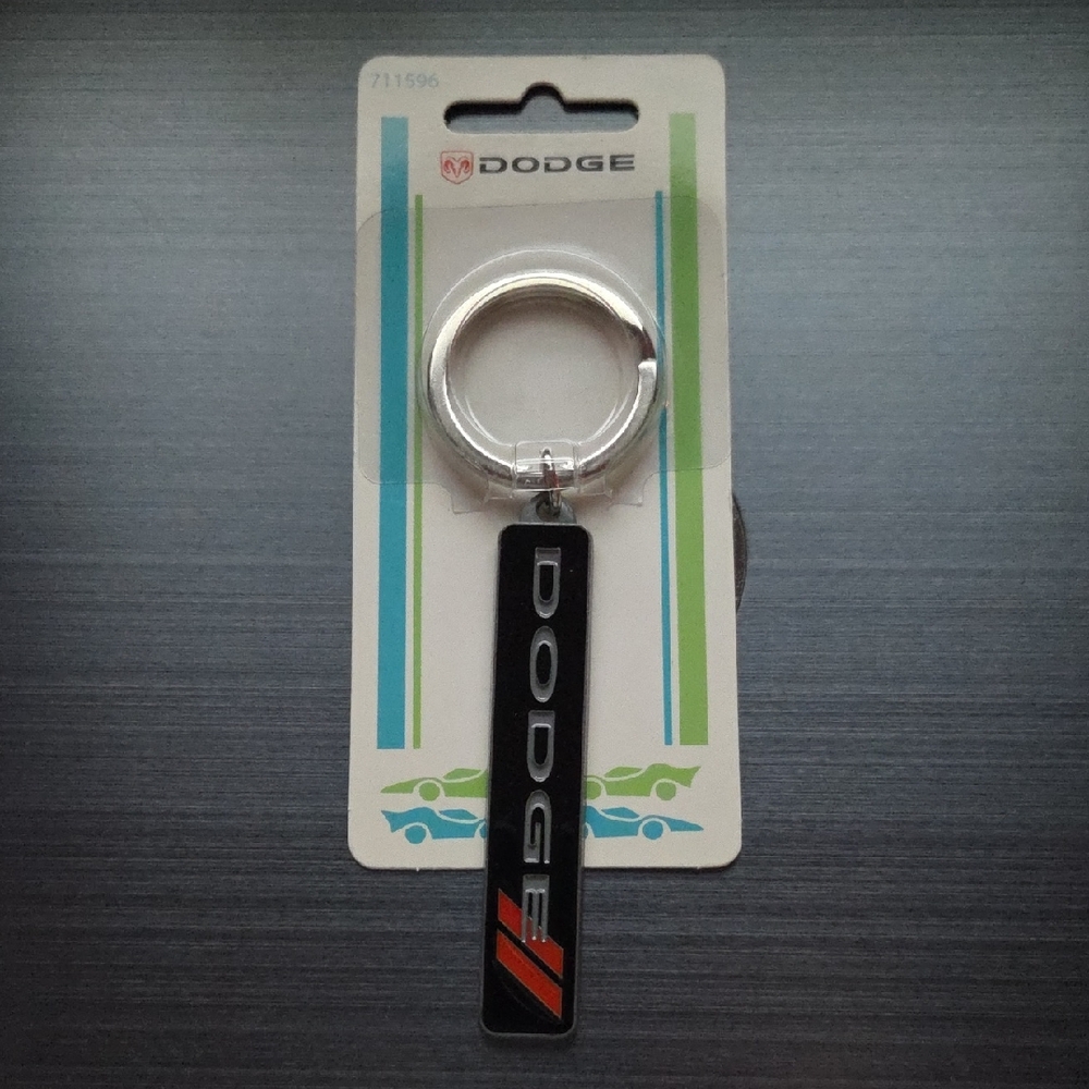 Dodge Keychain with Black and Red Logo
